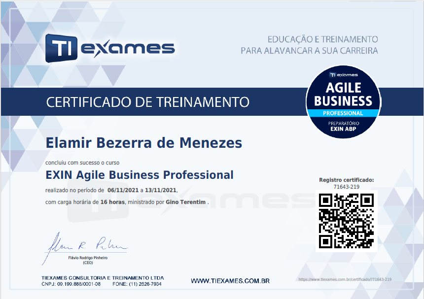 Certificado Agile Business